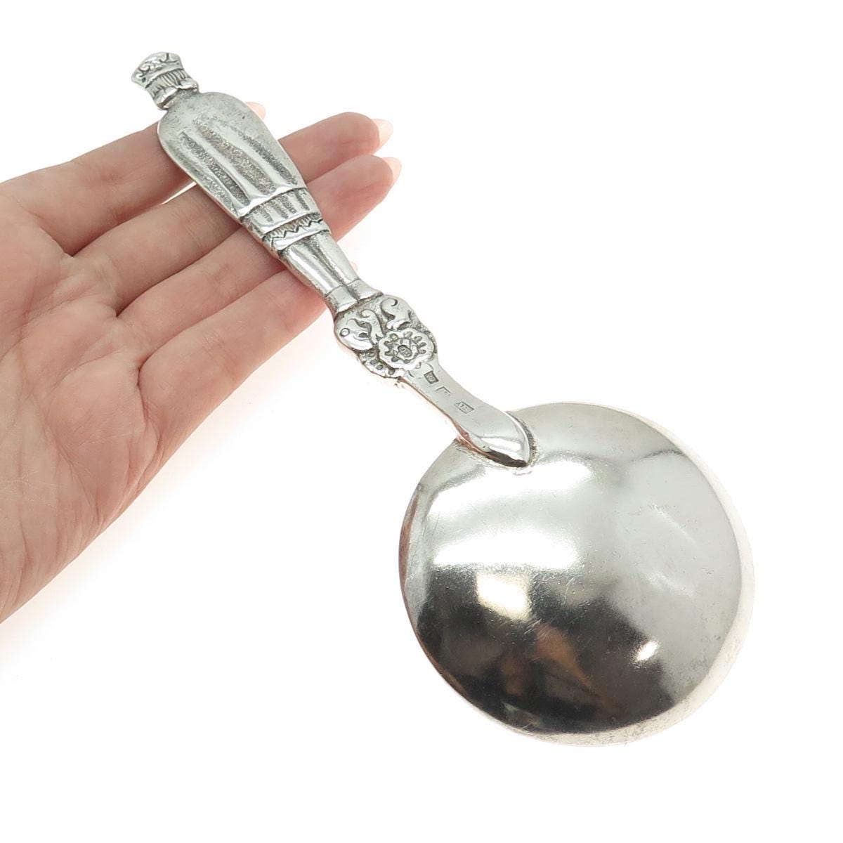 Eik Solv-plett 700 Silver Vintage Norway Trondhjems Domkirke Spoon