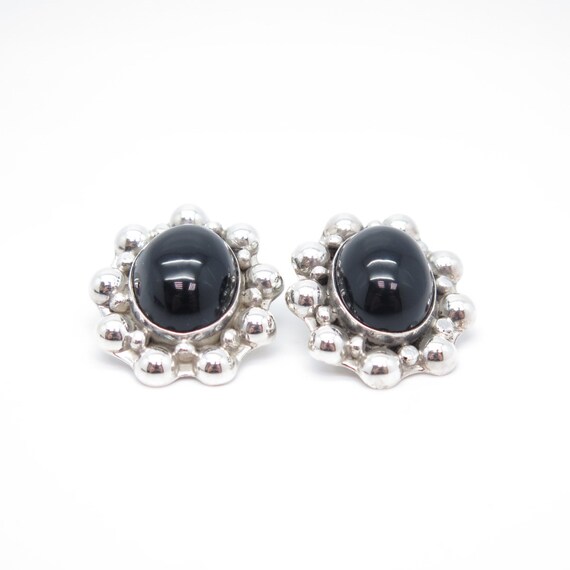 925 Sterling Silver Vintage Mexico Real Black Ony… - image 4