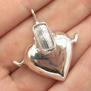 925 Sterling Silver Vintage Irish Claddagh Pendant