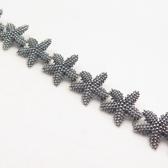 925 Sterling Silver Vintage Starfish Link Bracele… - image 4