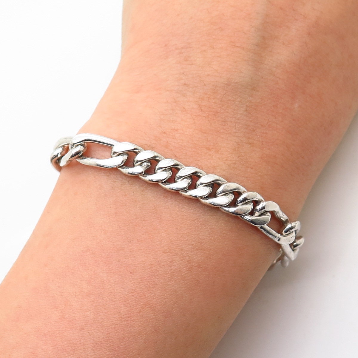 925 Sterling Silver Vintage Mexico Modernist Figaro Link - Etsy