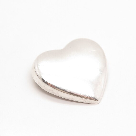 925 Sterling Silver Vintage Mexico Smooth Heart P… - image 4