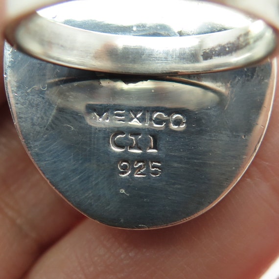 925 Sterling Silver Vintage CII Mexico Mahogany O… - image 7