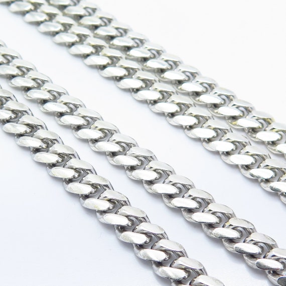 925 Sterling Silver Vintage Cuban Chain Necklace … - image 3