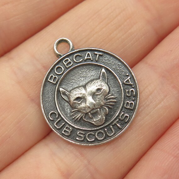 925 Sterling Silver Vintage "Bobcat Cub Scouts BS… - image 1