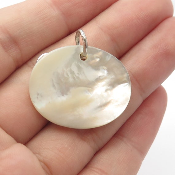 925 Sterling Silver Vintage Mother-of-Pearl and M… - image 2