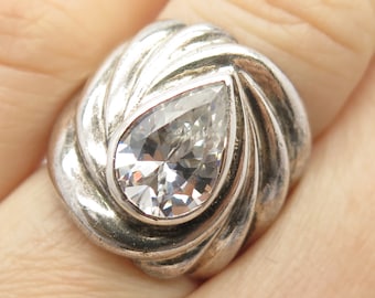 SILVER925 vintage ring まとめ売り6個 925 Sterling Silver Vintage C Z Ribbed Ring Size 6 1/4 - Etsy
