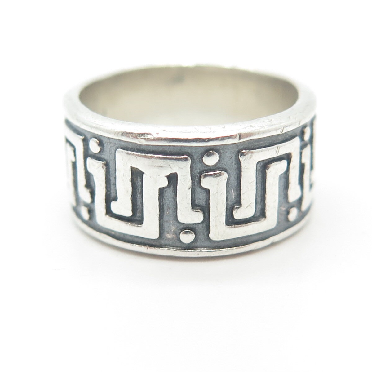925 Sterling Silver Vintage Mexico Maze Band Ring Size 5.75 - Etsy