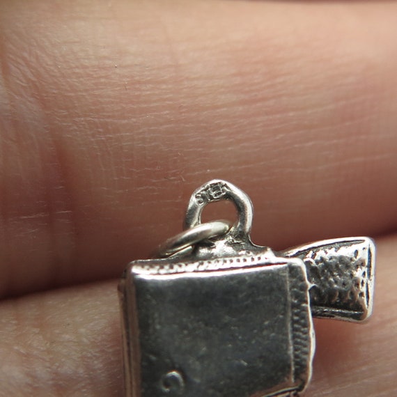 925 Sterling Silver Vintage Gun 3D Charm Pendant - image 9