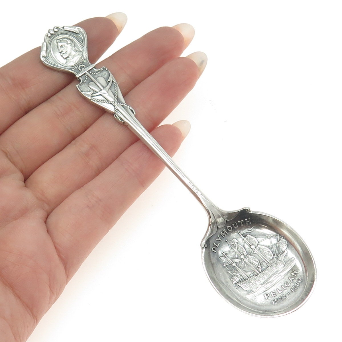 PAGE KEEN and PAGE 925 Sterling Silver Antique 1917 London Pelican