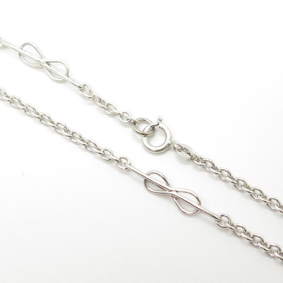 925 Sterling Silver Vintage Rolo Chain Necklace 2… - image 4