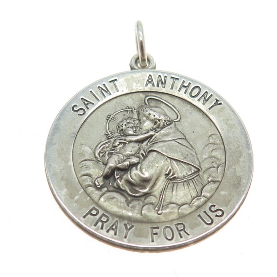 925 Sterling Silver Antique Art Deco St. Anthony … - image 4