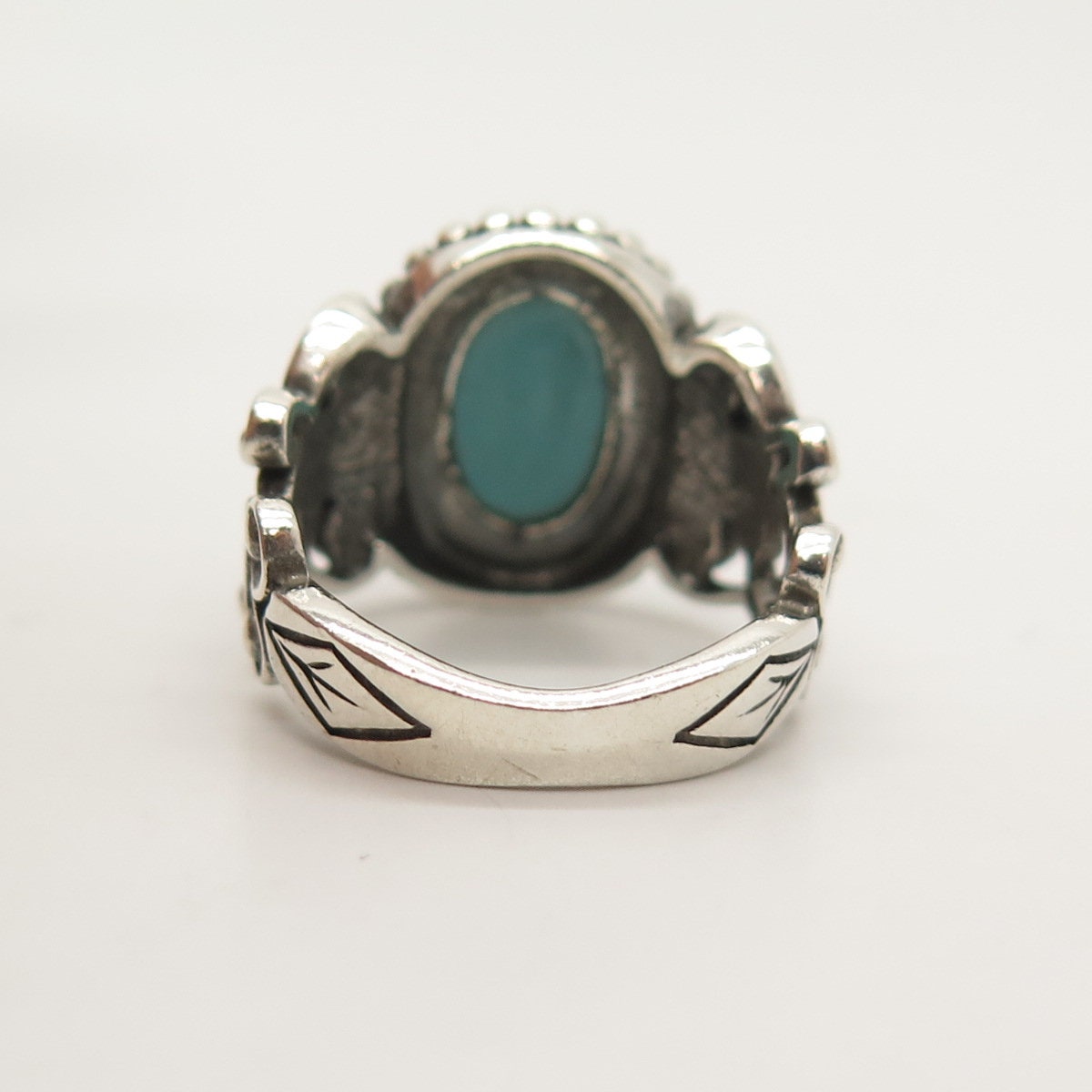 925 Sterling Silver Vintage Avon Real Turquoise Gemstone Ring Etsy