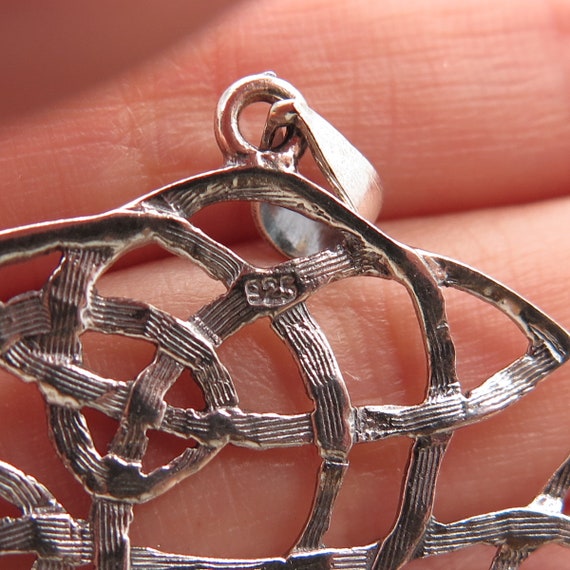 925 Sterling Silver Vintage Celtic Pendant - image 5