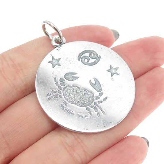 CHARLES THOMAE 925 Sterling Silver Vintage Cancer Zodiac Sign 