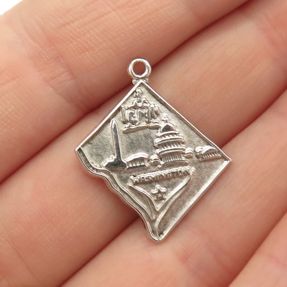 925 Sterling Silver Vintage Wells "Washington" Ch… - image 1