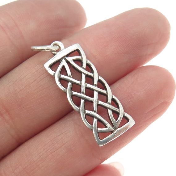 925 Sterling Silver Vintage Celtic Pendant - image 1