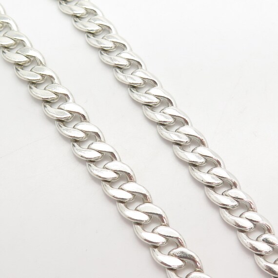 925 Sterling Silver Vintage Cuban Chain Necklace … - image 3