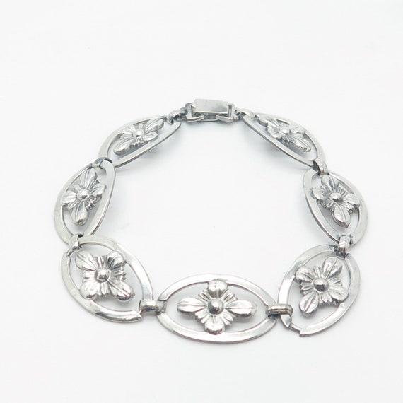925 Sterling Silver Vintage W. E. Richards Floral… - image 4