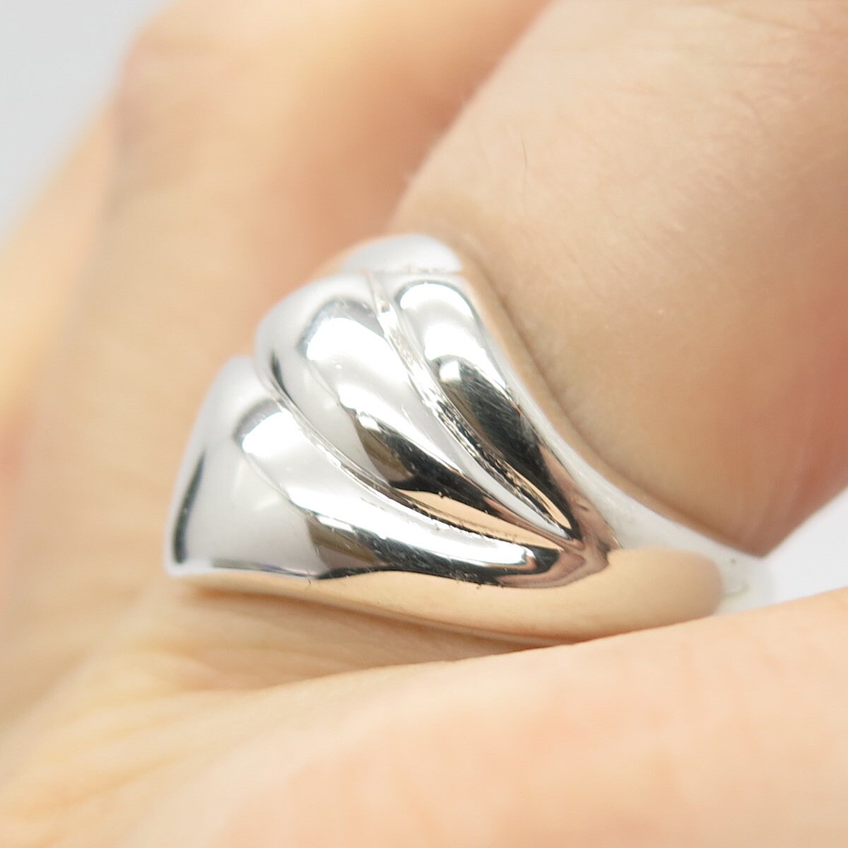Margaret De Patta Bague moderniste abstraite en argent sterling et