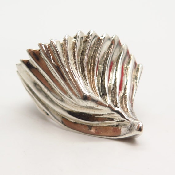 925 Sterling Silver Ribbed Abstract Design Wide R… - image 2
