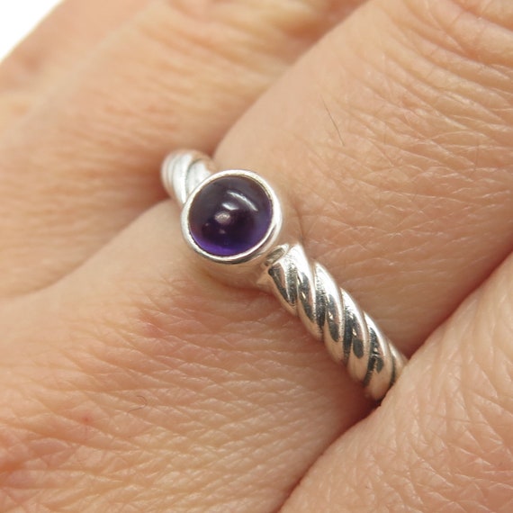 925 Sterling Silver Vintage Real Amethyst Gemston… - image 2