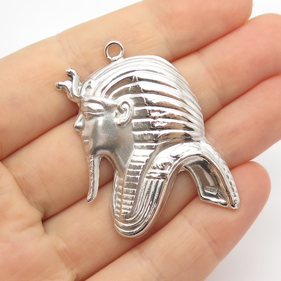 925 Sterling Silver Vintage Pharaon Pendant - image 1