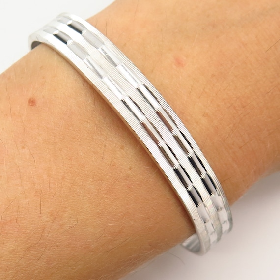 Engravable Sterling Silver Rope-Edge Cuff Bracelet – Mefford Jewelers