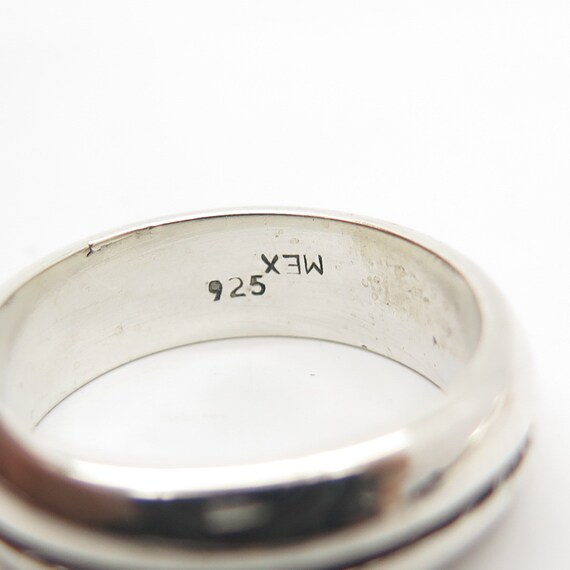 925 Sterling Silver Vintage Mexico Striped Band Ring Size 9 - Etsy