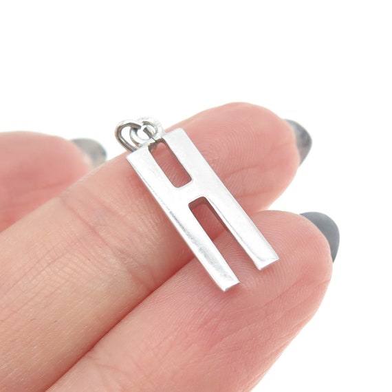 925 Sterling Silver Vintage Letter "H" Initial Ch… - image 2
