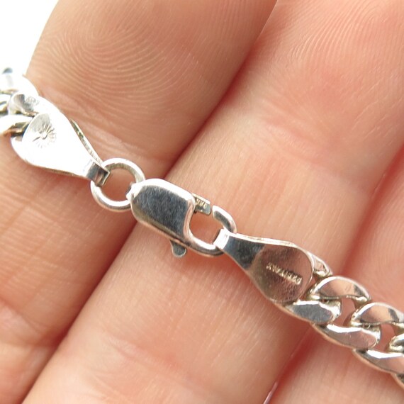 925 Sterling Silver Vintage Italy Cuban Chain Necklace 20