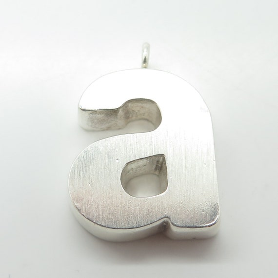 925 Sterling Silver Vintage Letter "A" Pendant - image 4