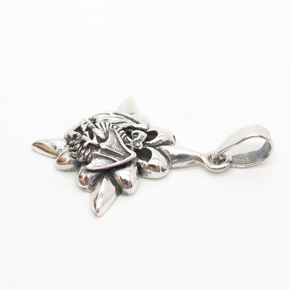 950 Silver Vintage Dragon Pendant - image 5