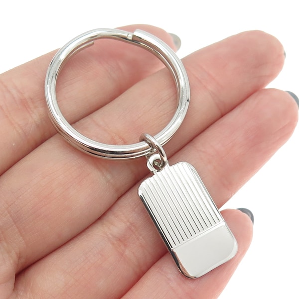 DOLAN BULLOCK 925 Sterling Silver Vintage Tag Key Ring