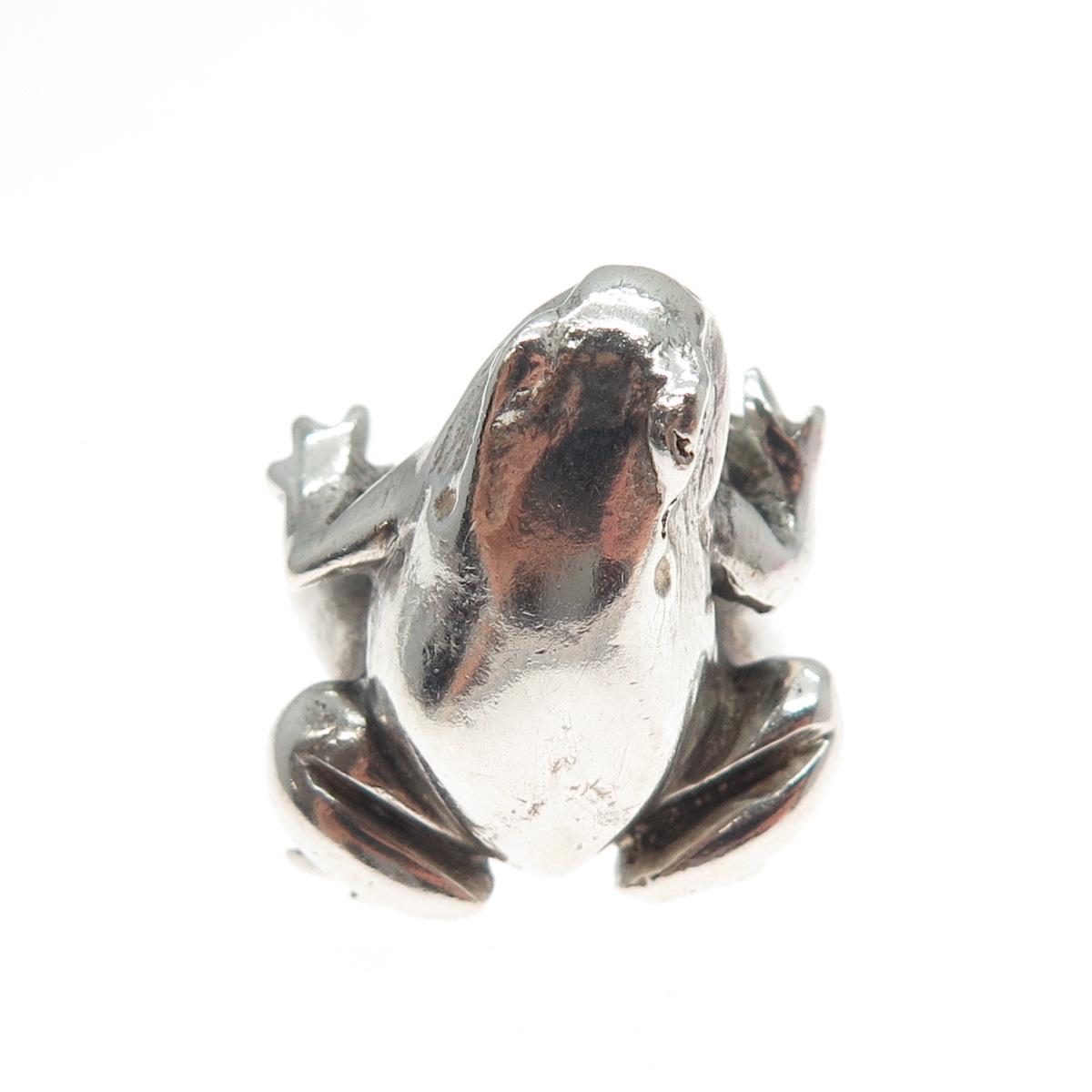 925 Sterling Silver Vintage Frog for Good Luck Ring Size 5.75 - Etsy