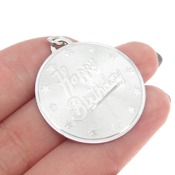 B. A. BALLOU and CO. 925 Sterling Silver Vintage "Happy Birthday" Pendant