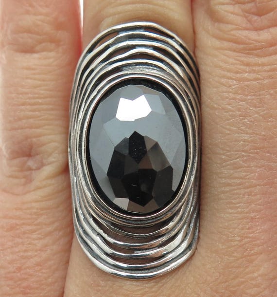 OR PAZ PZ 925 Sterling Silver Vintage Israel Real Hematite