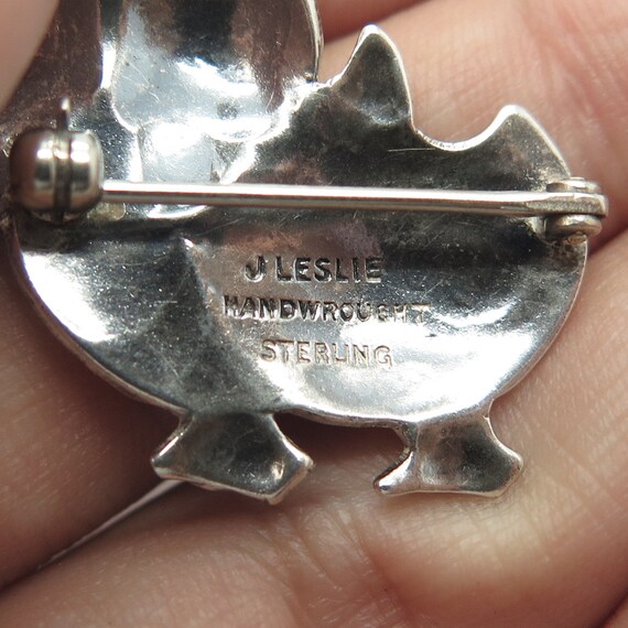 JAN LESLIE 925 Sterling Silver Vintage Ducky Hand… - image 8