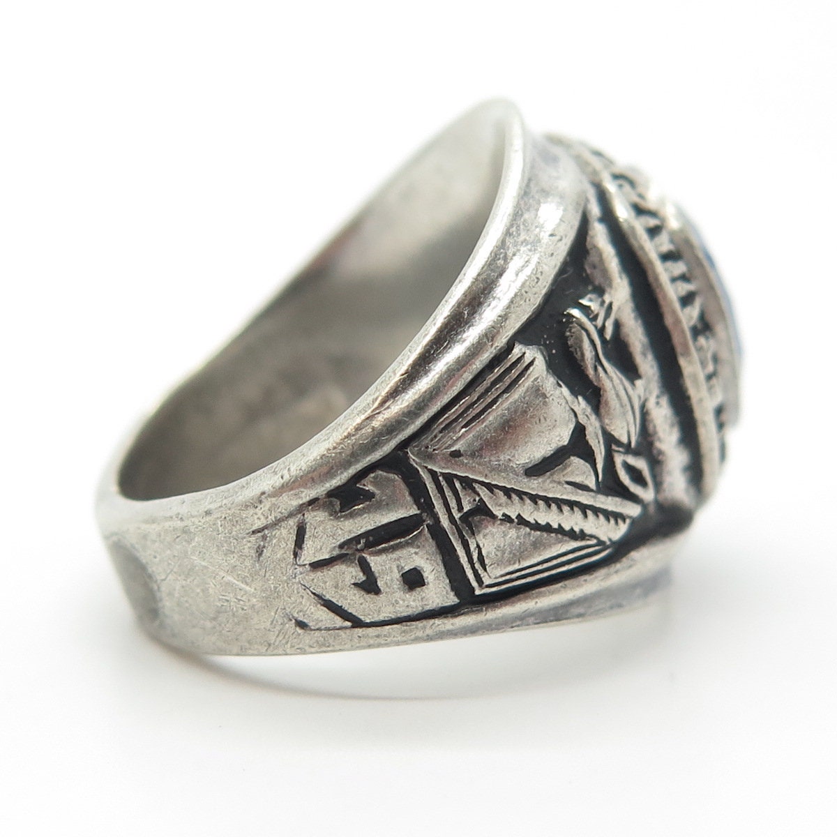 925 Sterling Silver Vintage 1972 Glass St. Vincent Martyr School 