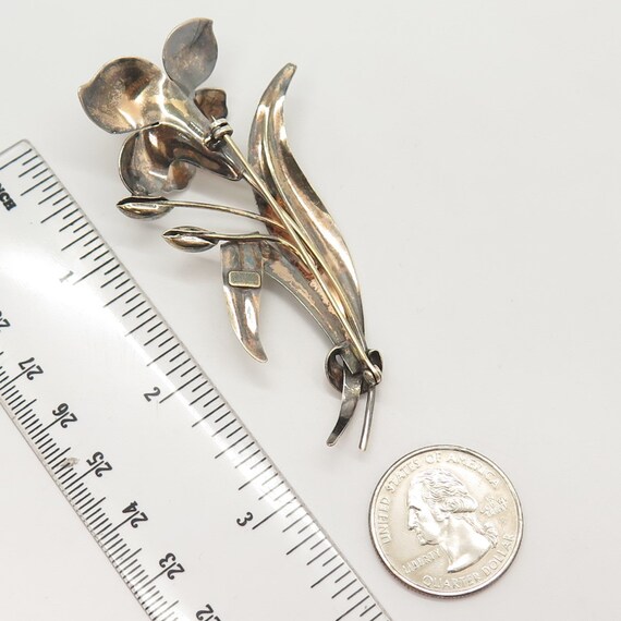 925 Sterling Silver / 1/20 12K G.F. Vintage Carl Art Floral