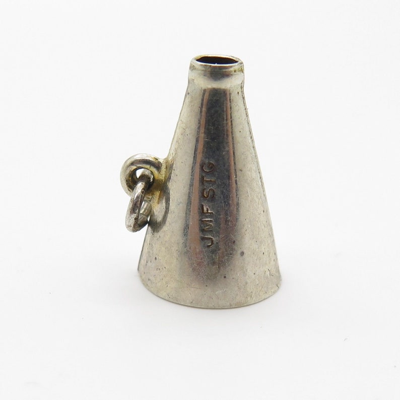 JFM STG Fisher Co Vtg 925 Sterling Silver Megaphone Small Charm