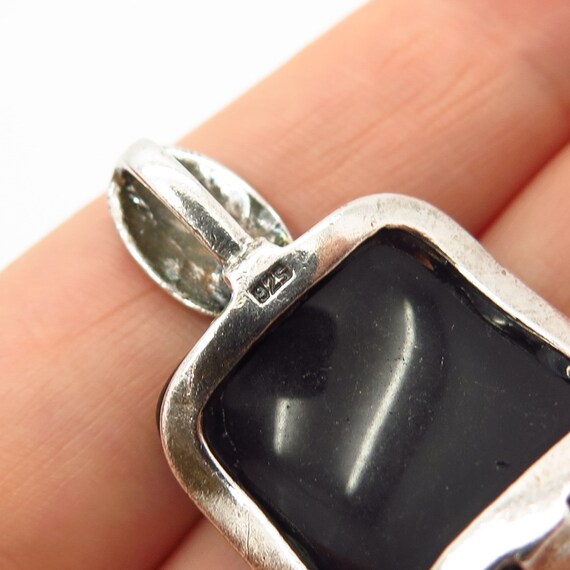 925 Sterling Silver Real Marcasite and Black Onyx… - image 4