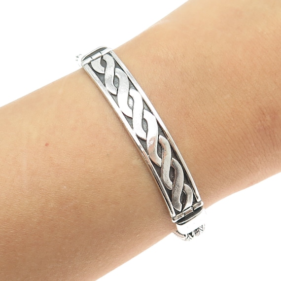 925 Sterling Silver Vintage Celtic Wheat Link ID B
