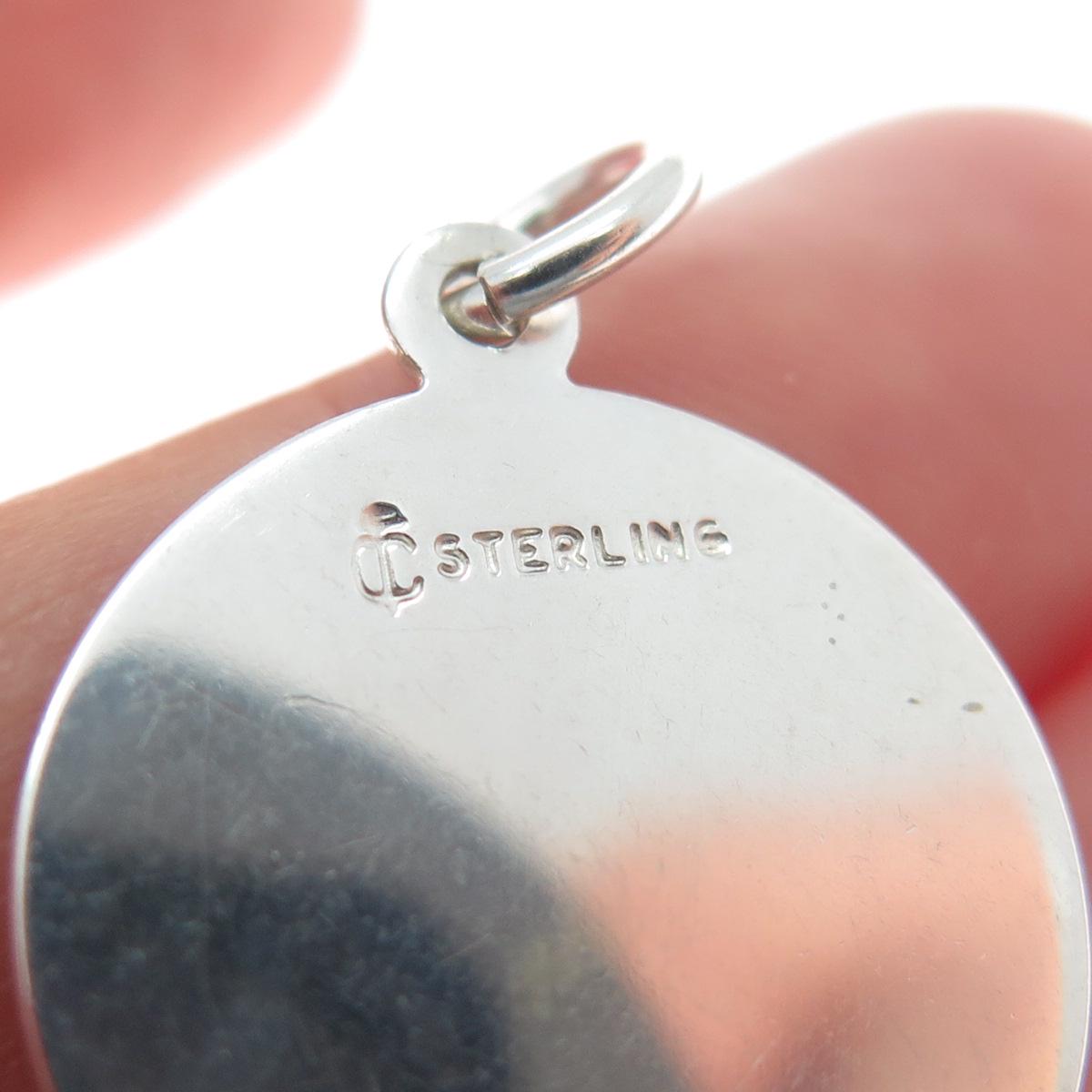 アクセサリー CHARLES THOMAE PENDANT STERLING SILVER CHARLES THOMAE 925 Sterling Silver Vintage Enamel Larchmont Charm
