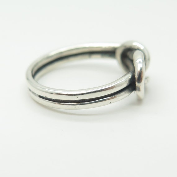 925 Sterling Silver Vintage Mariner Love Knot Rin… - image 6