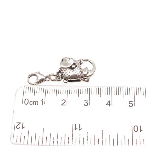 Trollbeads LAA Sterling Silver Vintage Bracelet / Necklace Big Fish Lobster Lock View 3