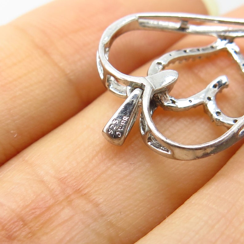 Kay Jewelers 925 Sterling Silver Real Diamond Open Double Etsy