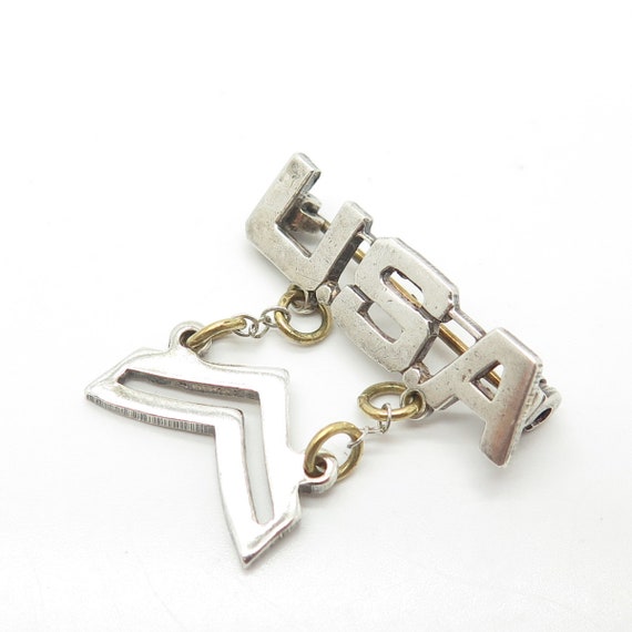 925 Sterling Silver Antique WWII US Army Corporal… - image 5