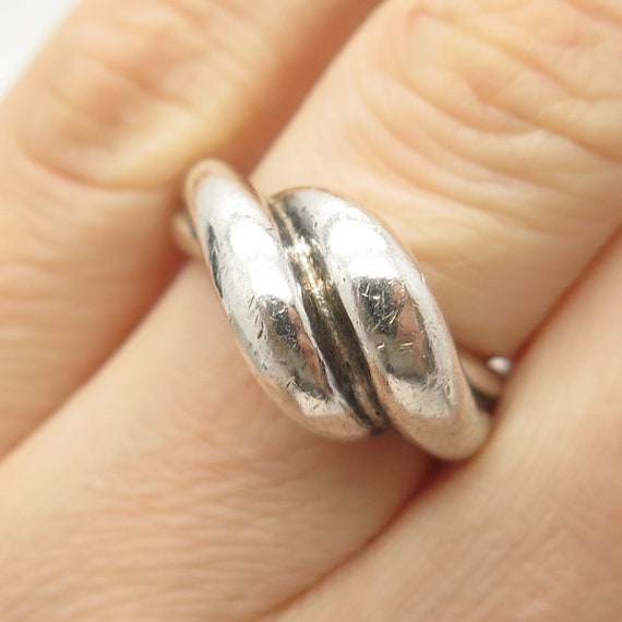 925 Sterling Silver Vintage Tasco Puffy Knot Ring… - image 1