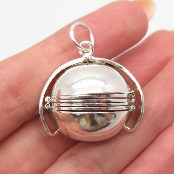 925 Sterling Silver Vintage Transformer Ball Pend… - image 3